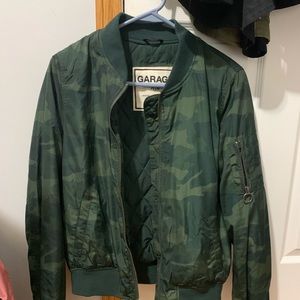Garage Camo Bomber Jacket Size M